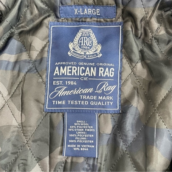 NEW American Rag CIE Wool Blend Coat Army Green Olive Size XL - Picture 3 of 4